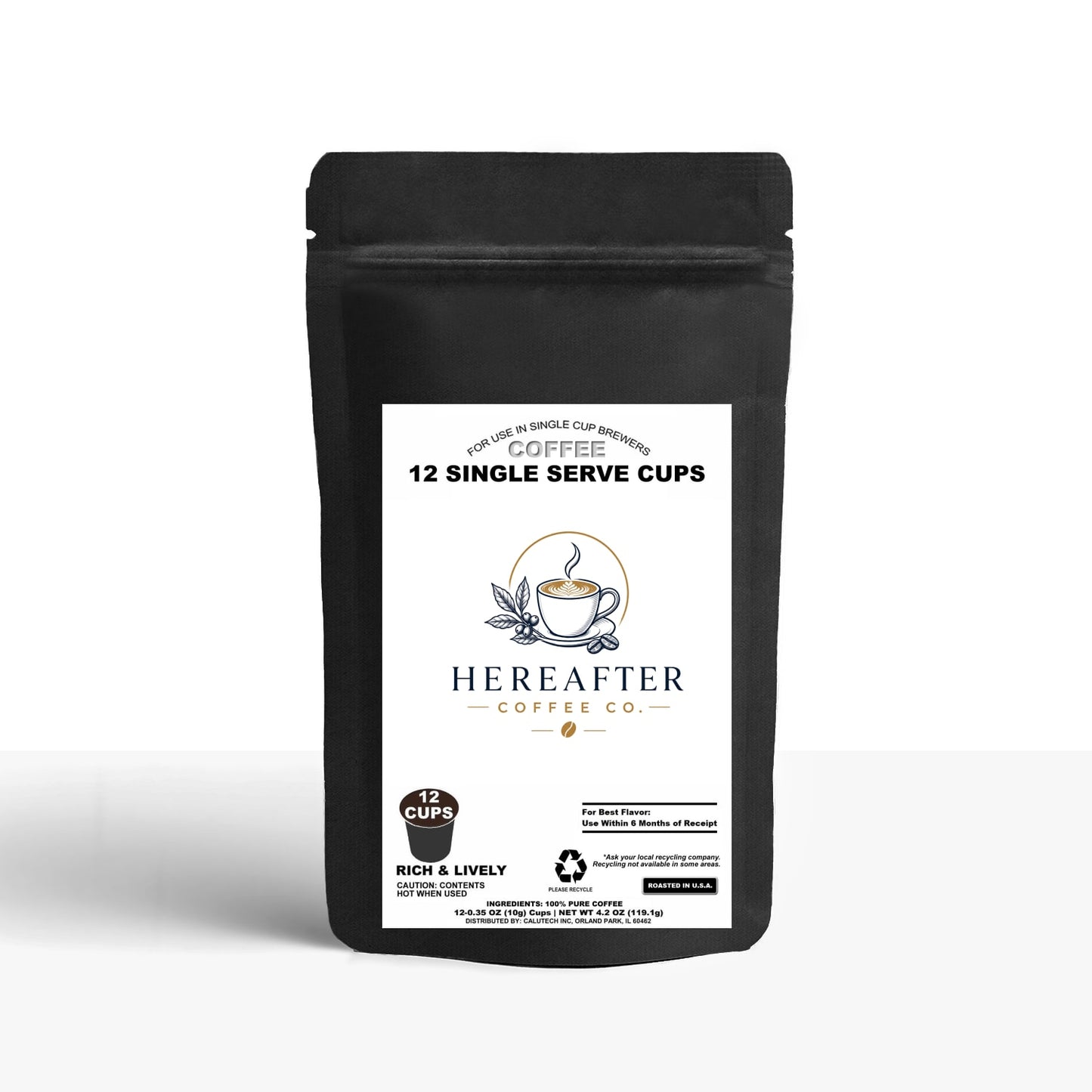 12 Pack Single Serve Coffee Capsules
